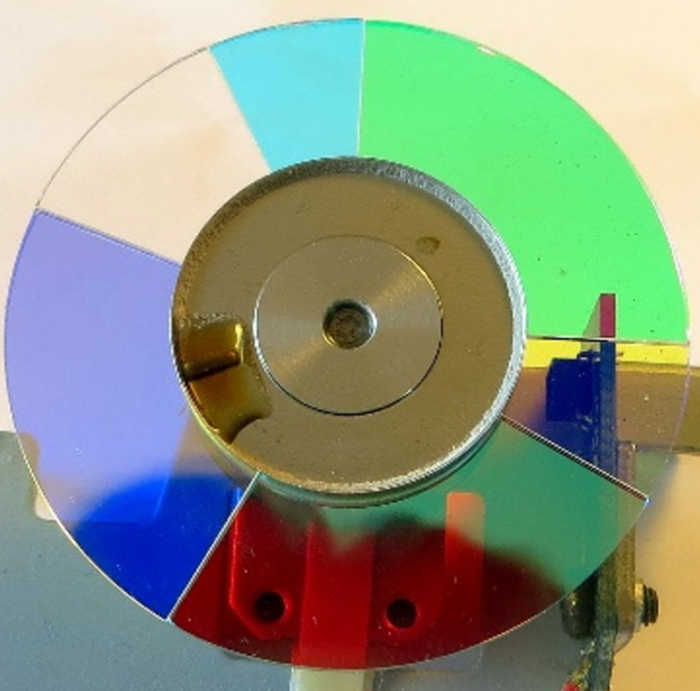 RGB + CYW color wheel